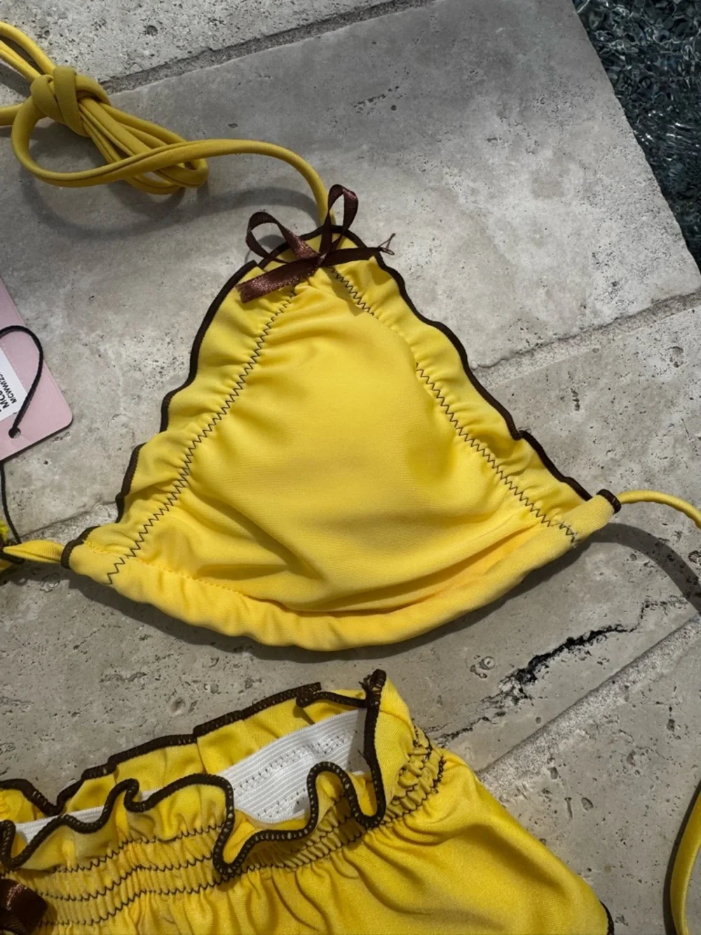 NWT Yellow Ruffle Bikini Set - MICAS - Picture 3 of 5